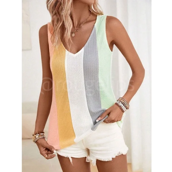 Rouge! Multicolor Striped Tank Top - Picture 3 of 7